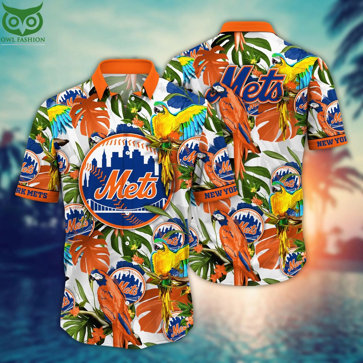 Trending MLB New York Mets Flower Summer Hawaiian - Adult & Kids T-Shirts, Sweatshirts & Hoodies apparel design preview 1