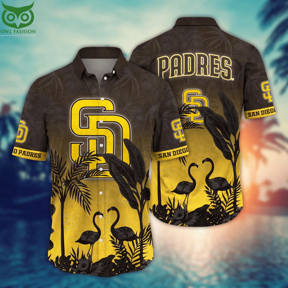 Trending MLB San Diego Padres Flower Summer Hawaiian - Adult & Kids T-Shirts, Sweatshirts & Hoodies apparel design preview 1