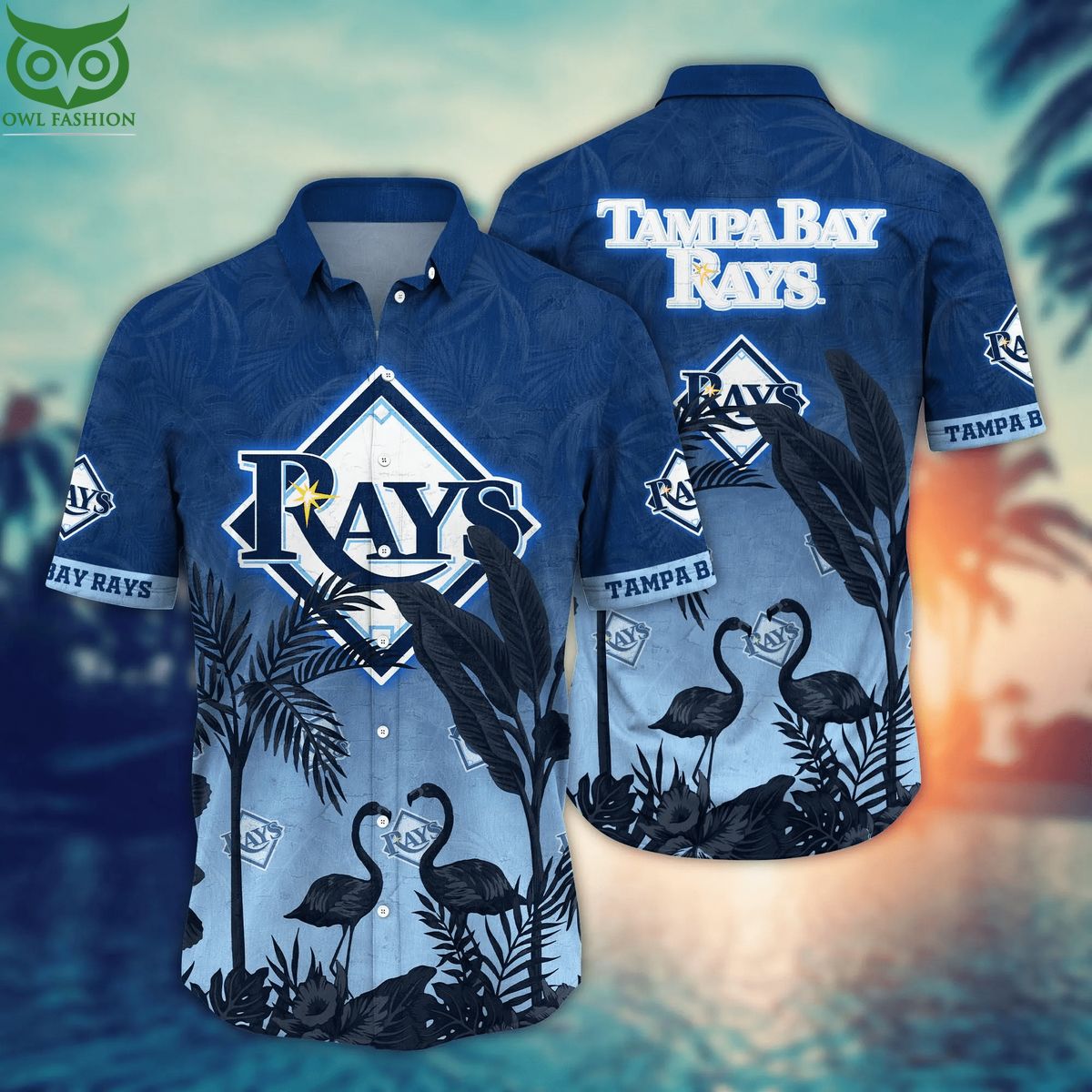 Trending MLB Tampa Bay Rays Flower Hawaiian - Adult & Kids T-Shirts, Sweatshirts & Hoodies apparel design preview 1