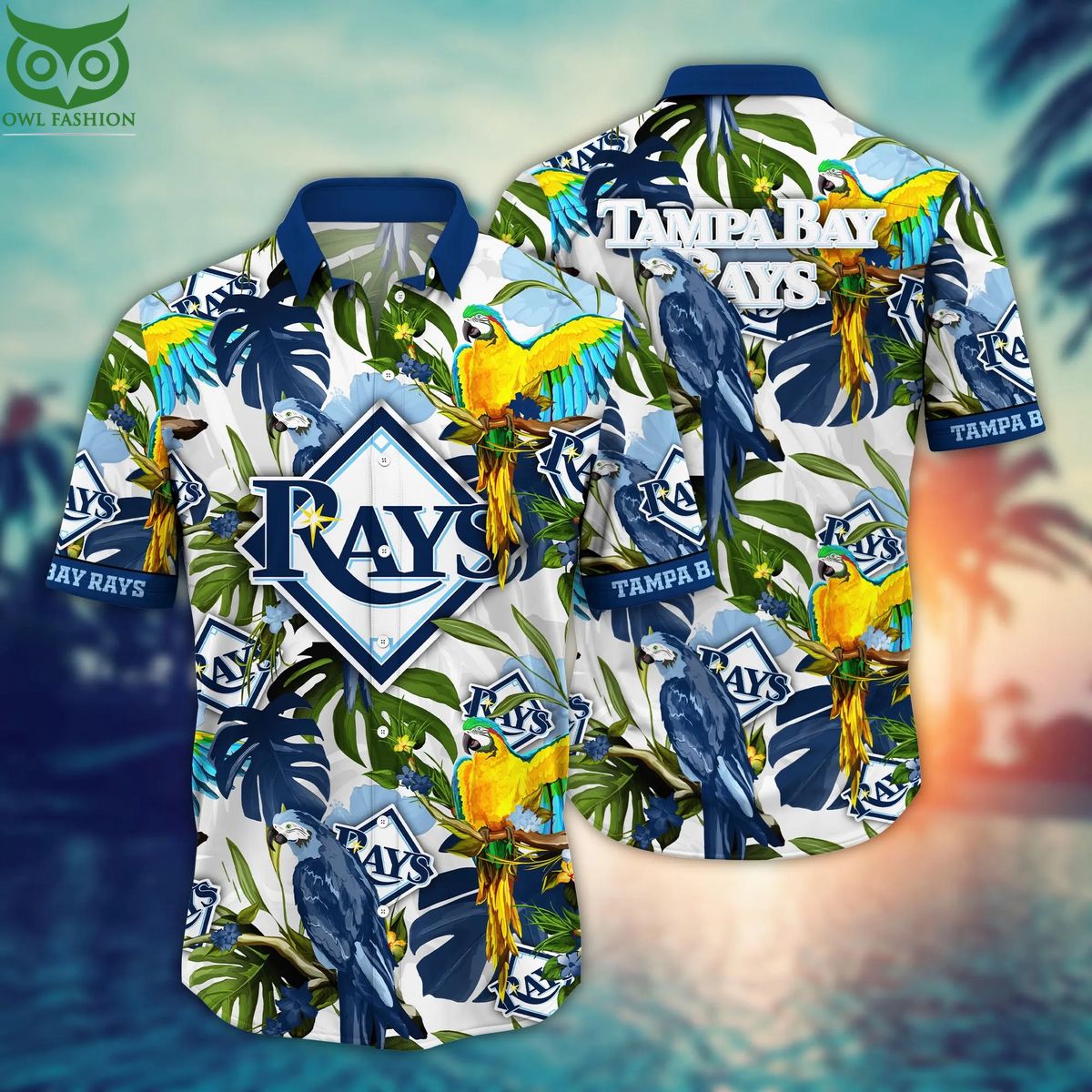 Trending MLB Tampa Bay Rays Floral Hawaiian - Adult & Kids T-Shirts, Sweatshirts & Hoodies apparel design preview 1