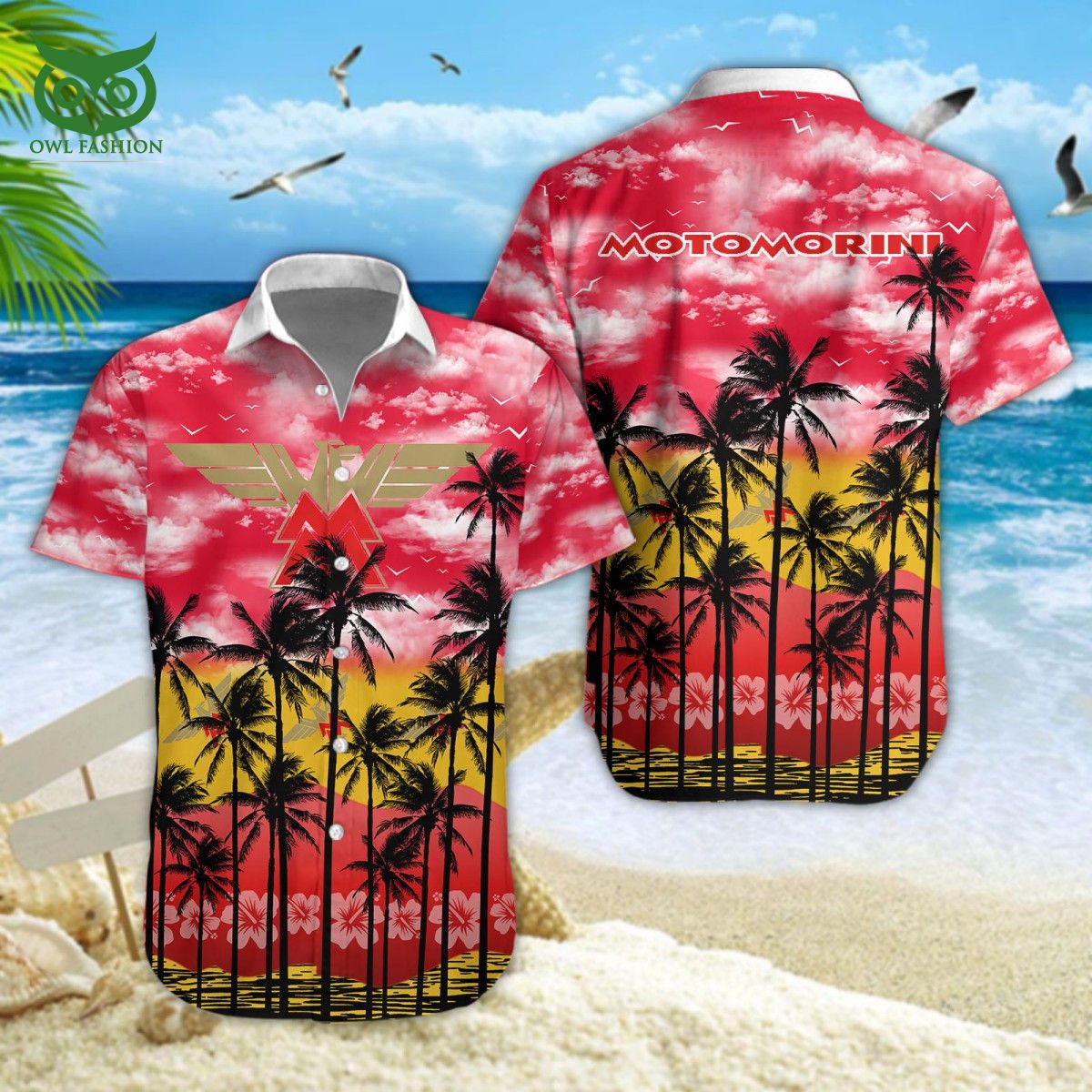 Trending Moto Morini Motorcycle Brand Hawaiian Short - Adult & Kids T-Shirts, Sweatshirts & Hoodies apparel design preview 1