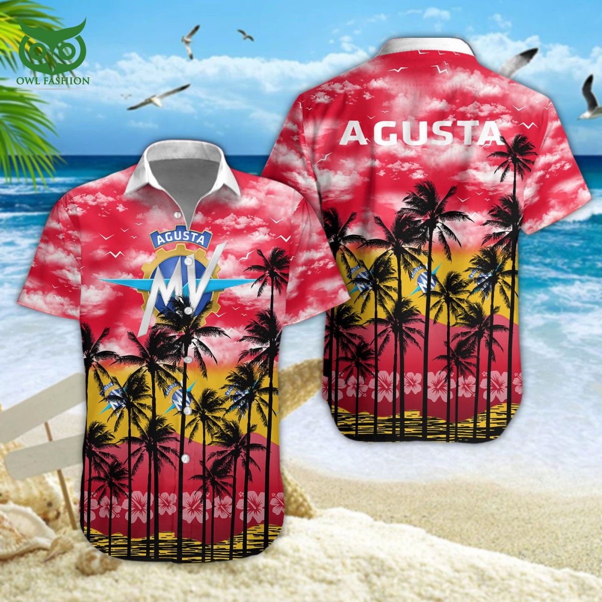 Trending MV Agusta Motorcycle Brand Hawaiian Short - Adult & Kids T-Shirts, Sweatshirts & Hoodies apparel design preview 1