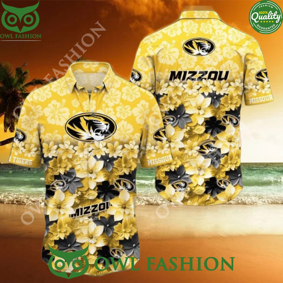 Trending Summer Mizzou Missouri Tigers NCAA2 Hawaiian - Adult & Kids T-Shirts, Sweatshirts & Hoodies apparel design preview 1