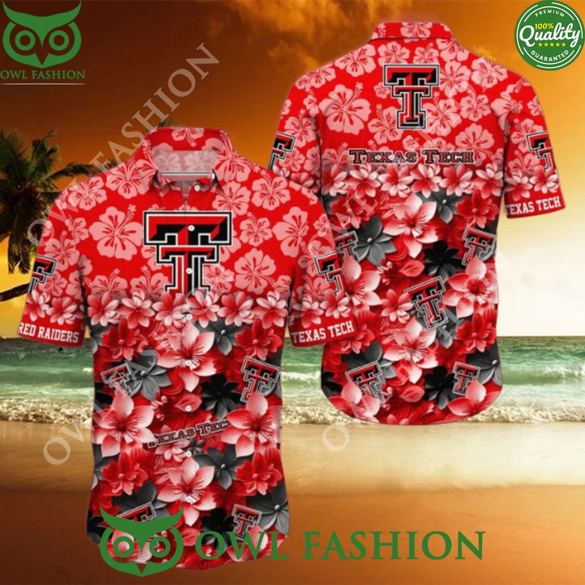 Trending Summer Texas Tech Red Raiders NCAA3 Floral - Adult & Kids T-Shirts, Sweatshirts & Hoodies apparel design preview 1