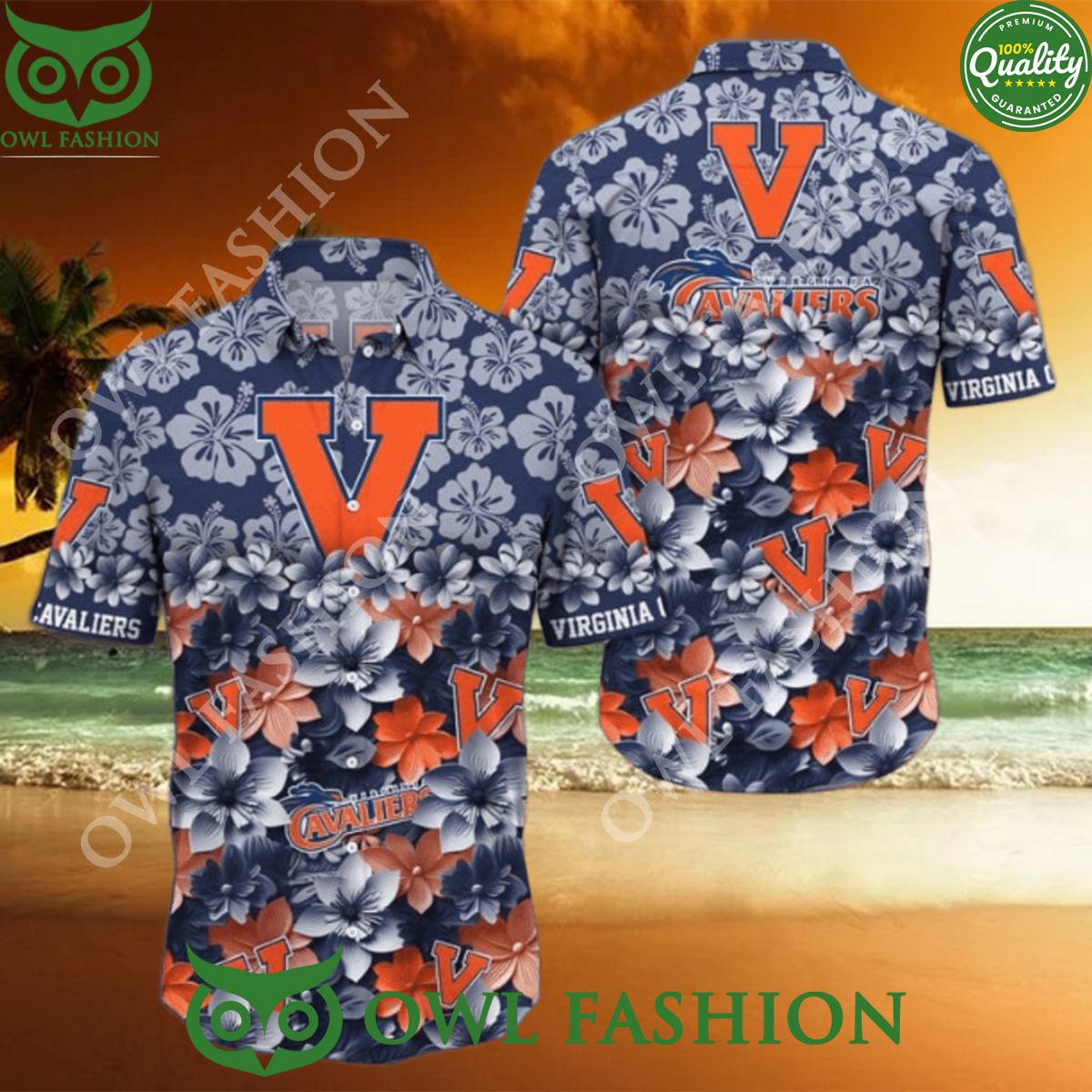 Trending Summer Virginia Cavaliers NCAA3 Flower - Adult & Kids T-Shirts, Sweatshirts & Hoodies apparel design preview 1