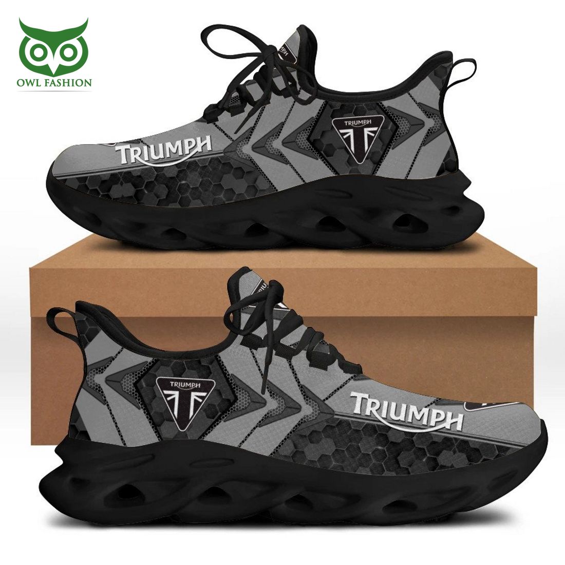 Triumph Gray Arrow Black Max Soul Sneakers - Adult & Kids T-Shirts, Sweatshirts & Hoodies apparel design preview 1