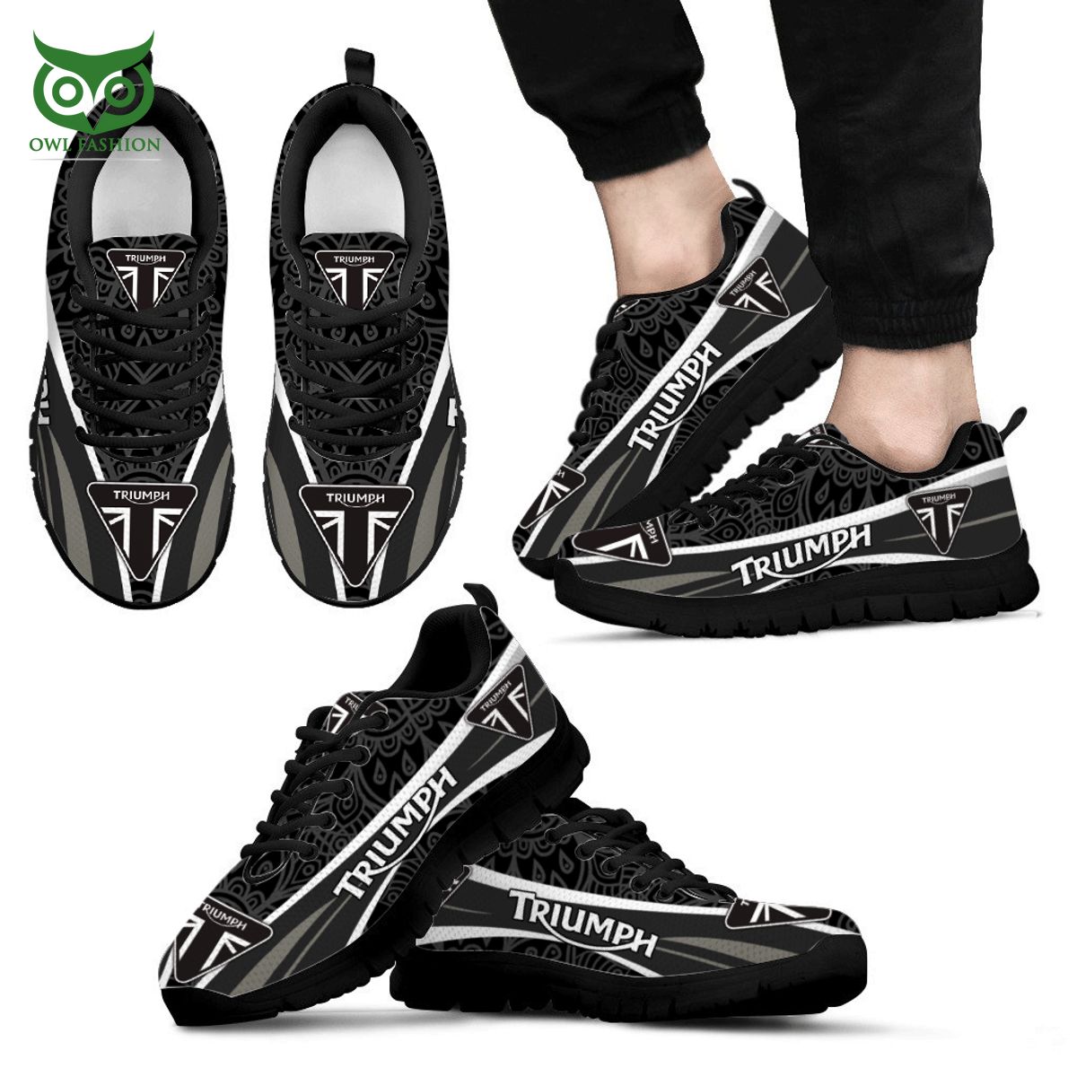 Triumph Motorcycles Black Limited NAF Air Force 1 - Adult & Kids T-Shirts, Sweatshirts & Hoodies apparel design preview 1