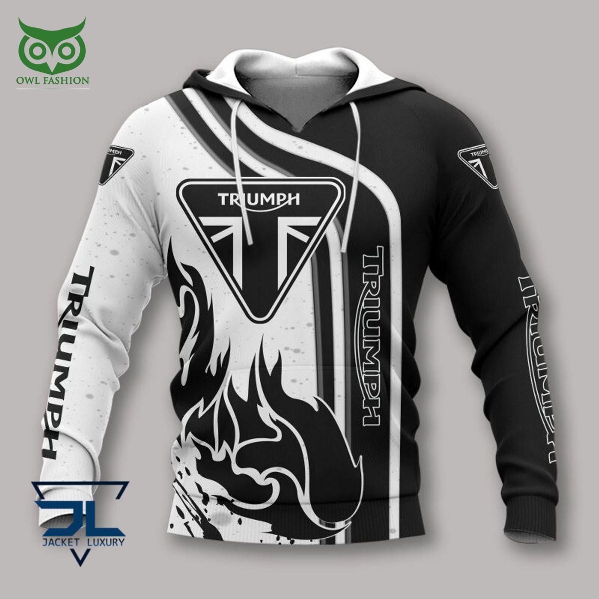 Triumph Motorcycles Car Motor Brand 3D Polo - Adult & Kids T-Shirts, Sweatshirts & Hoodies apparel design preview 1