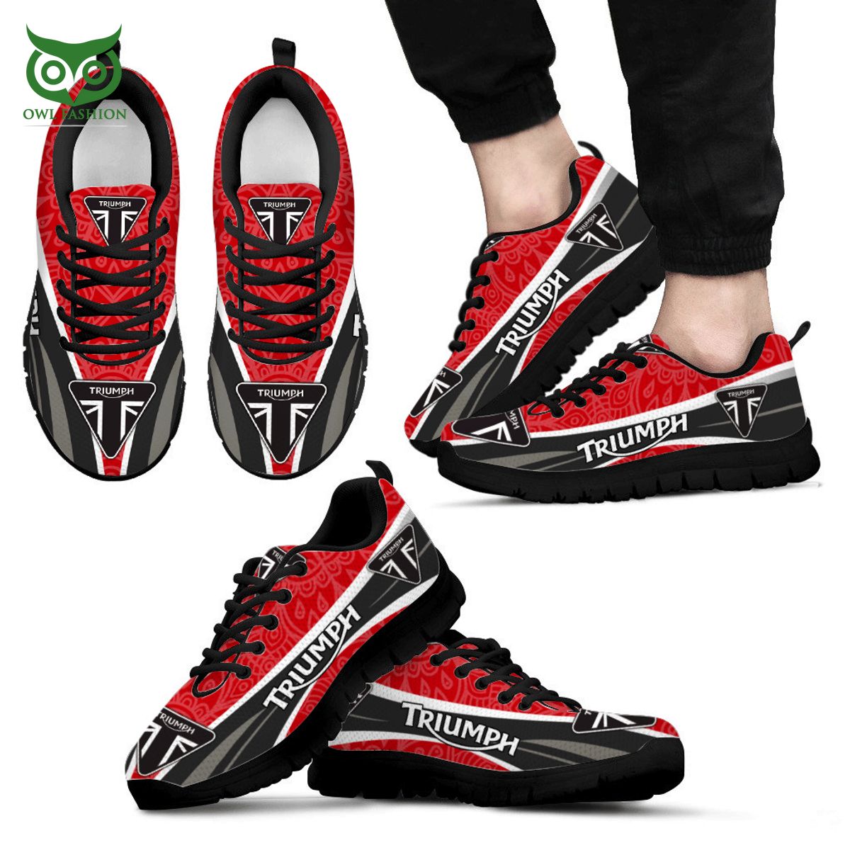 Triumph Motorcycles Red Limited NAF Air Force 1 Shoes - Adult & Kids T-Shirts, Sweatshirts & Hoodies apparel design preview 1