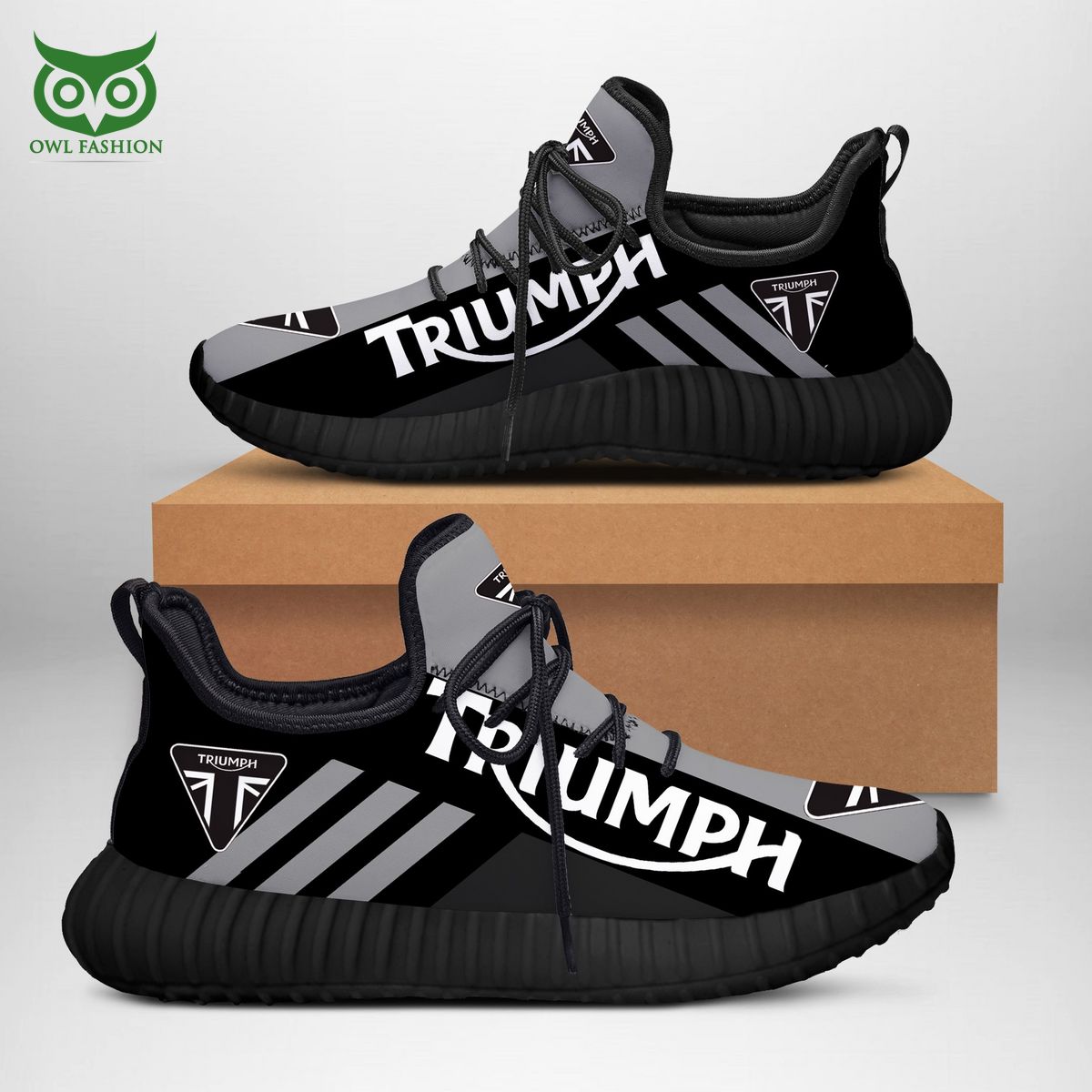 Triumph UK Motorcycles Brand Black Reze Sneakers - Adult & Kids T-Shirts, Sweatshirts & Hoodies apparel design preview 1