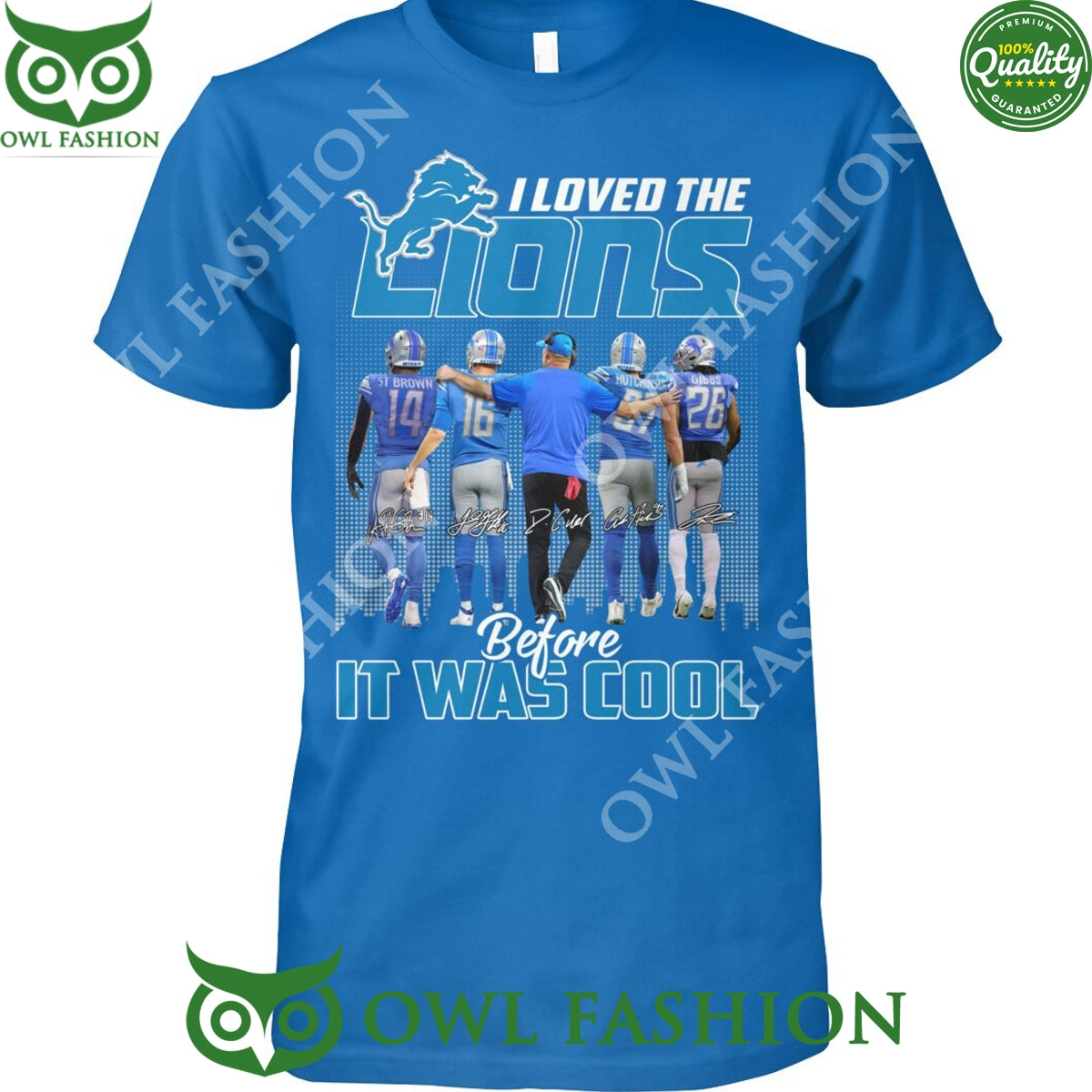 I Loved the Lions Before It was Cool Brown Gibbs - Adult & Kids T-Shirts, Sweatshirts & Hoodies apparel design preview 1