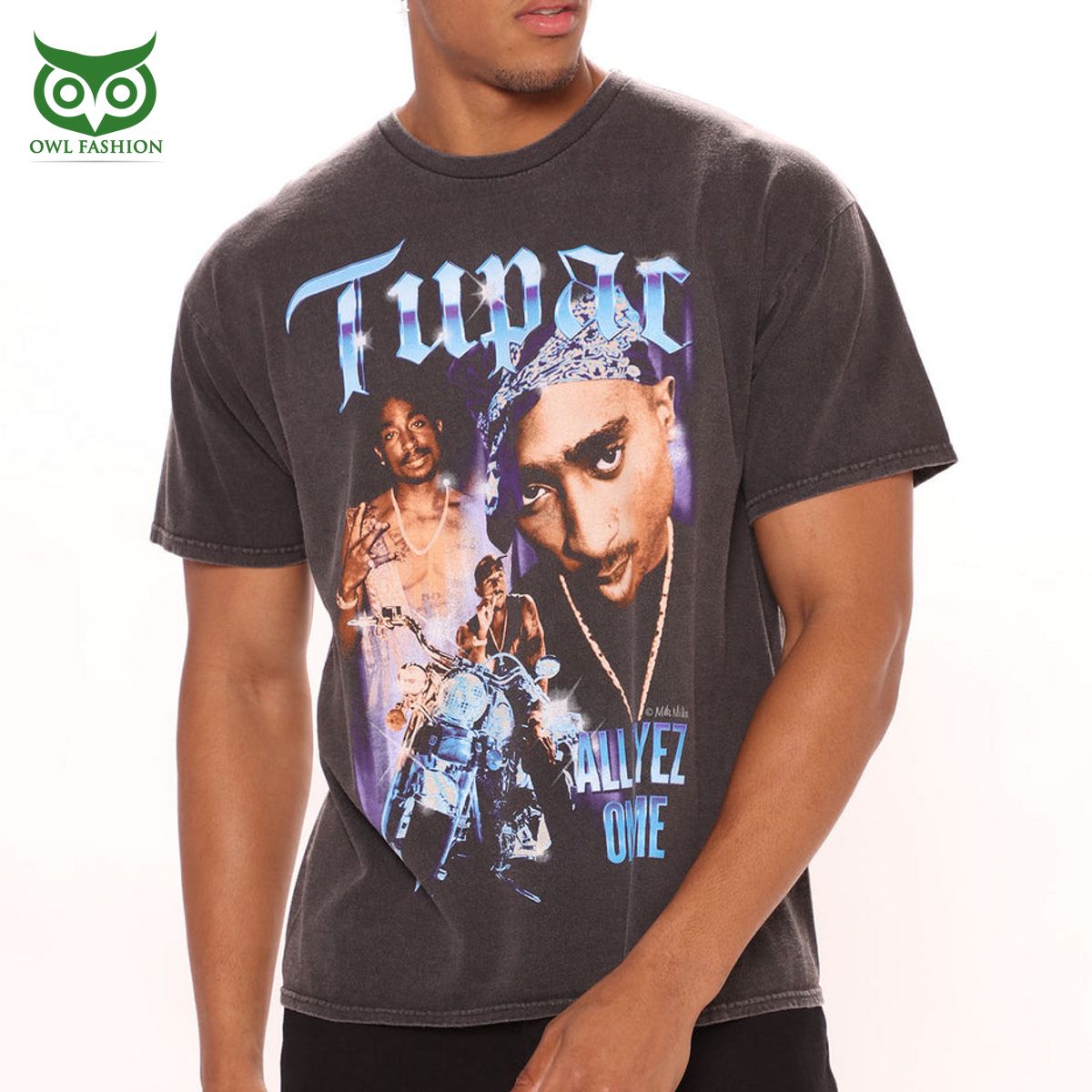 Tupac Old School American Rapper 2D - Adult & Kids T-Shirts, Sweatshirts & Hoodies apparel design preview 1