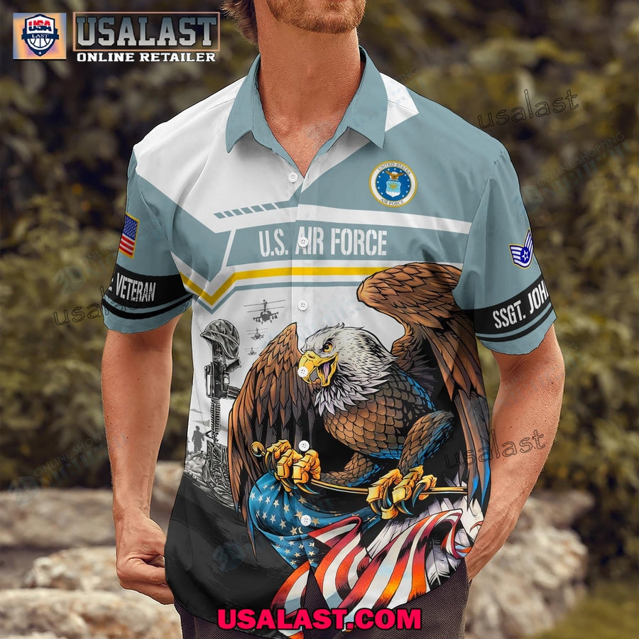 U.S. Air Force Veterans Hawaiian Polo And - Adult & Kids T-Shirts, Sweatshirts & Hoodies apparel design preview 1