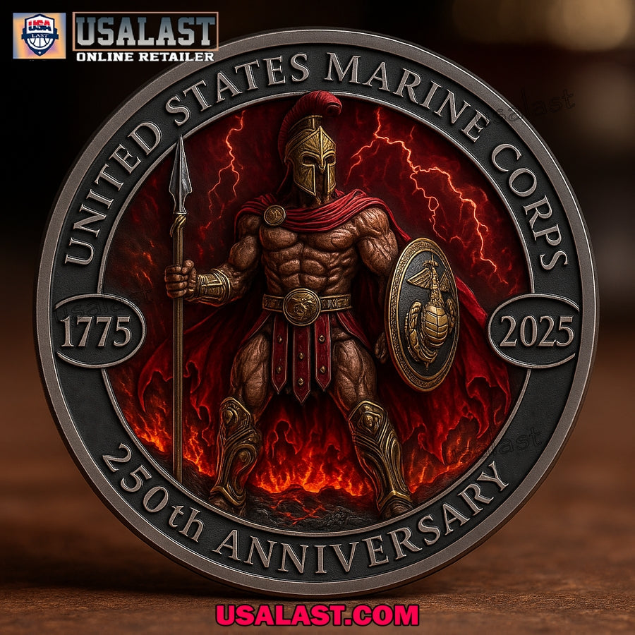 U.S. Marine Corps God Of War Commemorative Coin - Adult & Kids T-Shirts, Sweatshirts & Hoodies apparel design preview 1