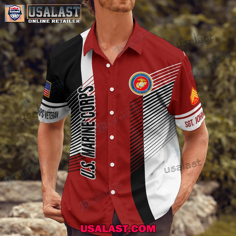 U.S. Marine Corps Hawaiian Polo And - Adult & Kids T-Shirts, Sweatshirts & Hoodies apparel design preview 1