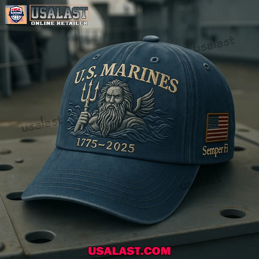 U.S Marine Poisedon Semper Fi 1775-2025 Classic Cap - Adult & Kids T-Shirts, Sweatshirts & Hoodies apparel design preview 1