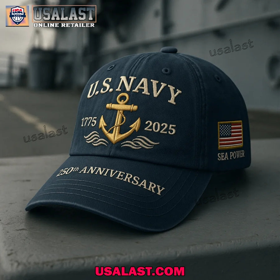 U.S Navy Sea Power 250th Anniversary Baseball Cap - Adult & Kids T-Shirts, Sweatshirts & Hoodies apparel design preview 1