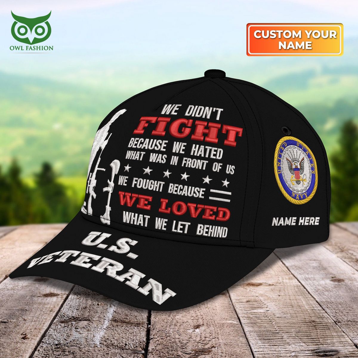 U.S Navy Veterans Customized Embroidery Classic Cap - Adult & Kids T-Shirts, Sweatshirts & Hoodies apparel design preview 1
