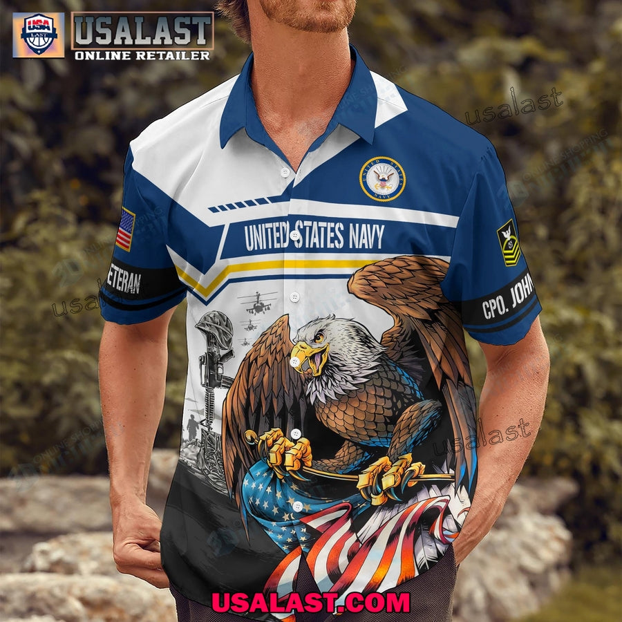 U.S. Navy Veterans Hawaiian Polo And - Adult & Kids T-Shirts, Sweatshirts & Hoodies apparel design preview 1