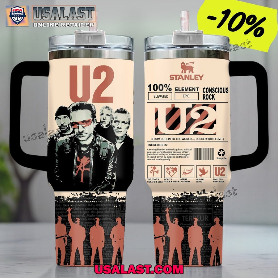 U2 Band Inspired Stanley 40oz Tumbler - Adult & Kids T-Shirts, Sweatshirts & Hoodies apparel design preview 1