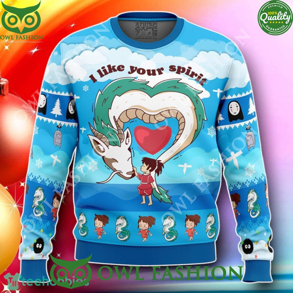 I Like Your Spirit Spirited Away 2024 Christmas 3D - Adult & Kids T-Shirts, Sweatshirts & Hoodies apparel design preview 1