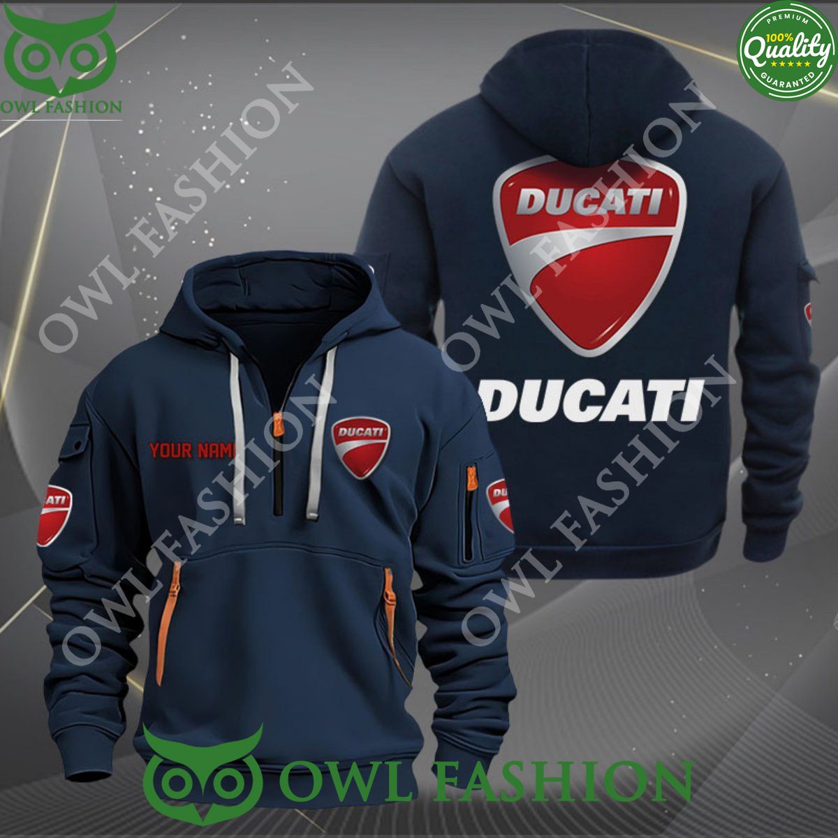 Ducatti Automotive manufacturer Motorcycle Custom - Adult & Kids T-Shirts, Sweatshirts & Hoodies apparel design preview 1