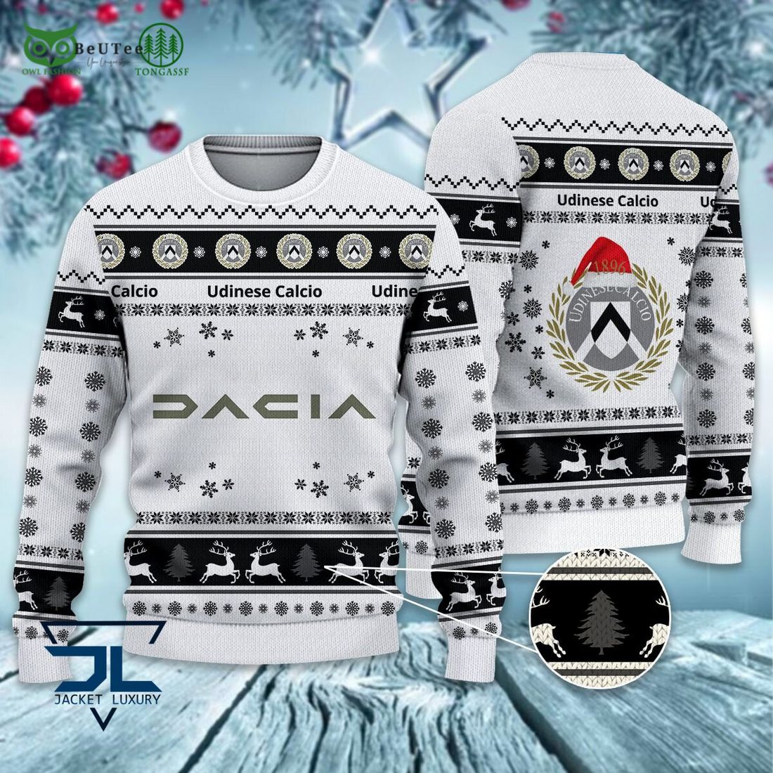 Udinese Calcio 1896 Football Lega Serie A Ugly - Adult & Kids T-Shirts, Sweatshirts & Hoodies apparel design preview 1