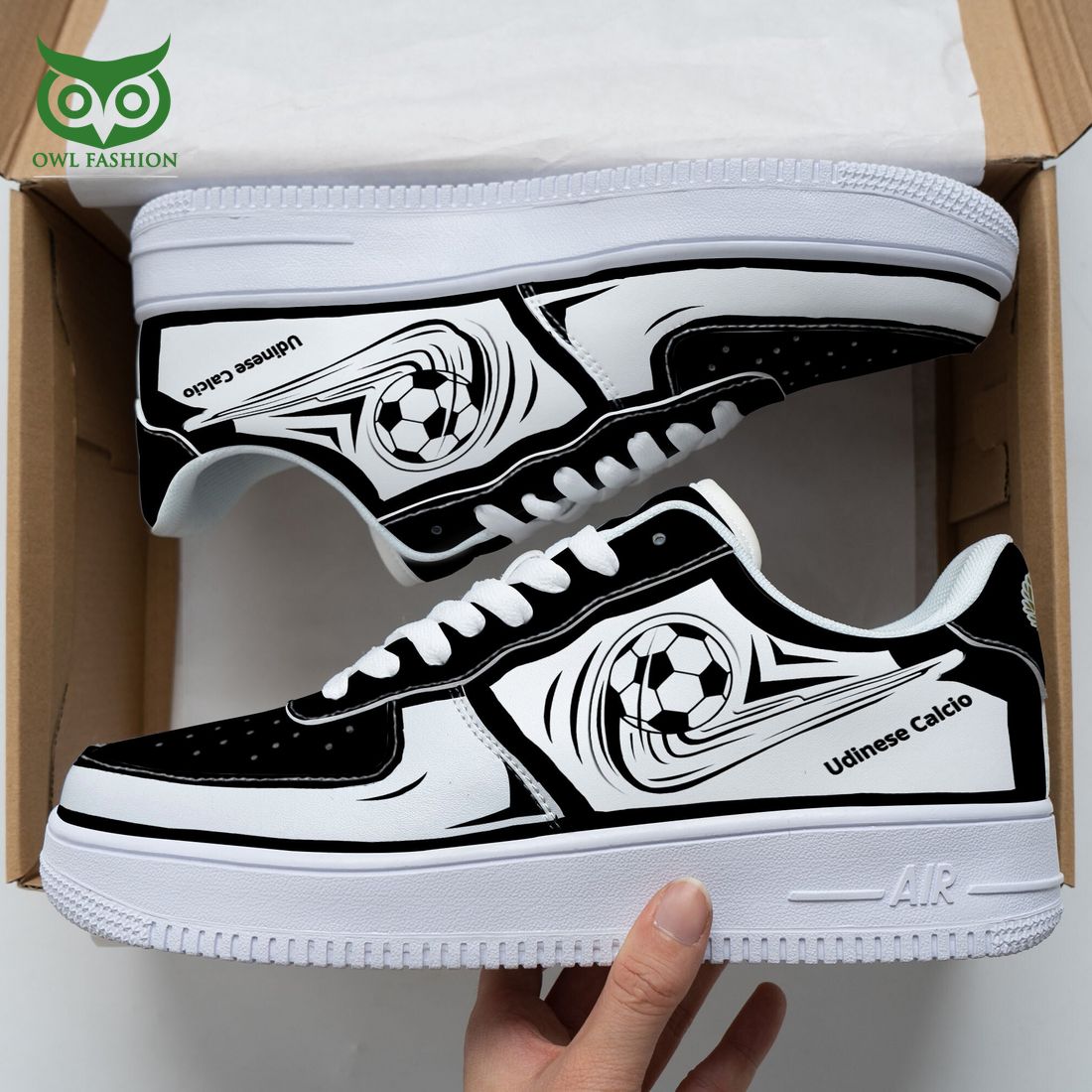 Udinese Calcio 1896 Serie A NAF Air Force 1 Shoes - Adult & Kids T-Shirts, Sweatshirts & Hoodies apparel design preview 1
