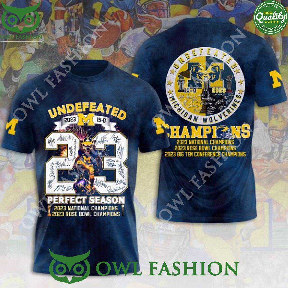 Undefeated Big Ten Conference 23 Perfect season Rose - Adult & Kids T-Shirts, Sweatshirts & Hoodies apparel design preview 1