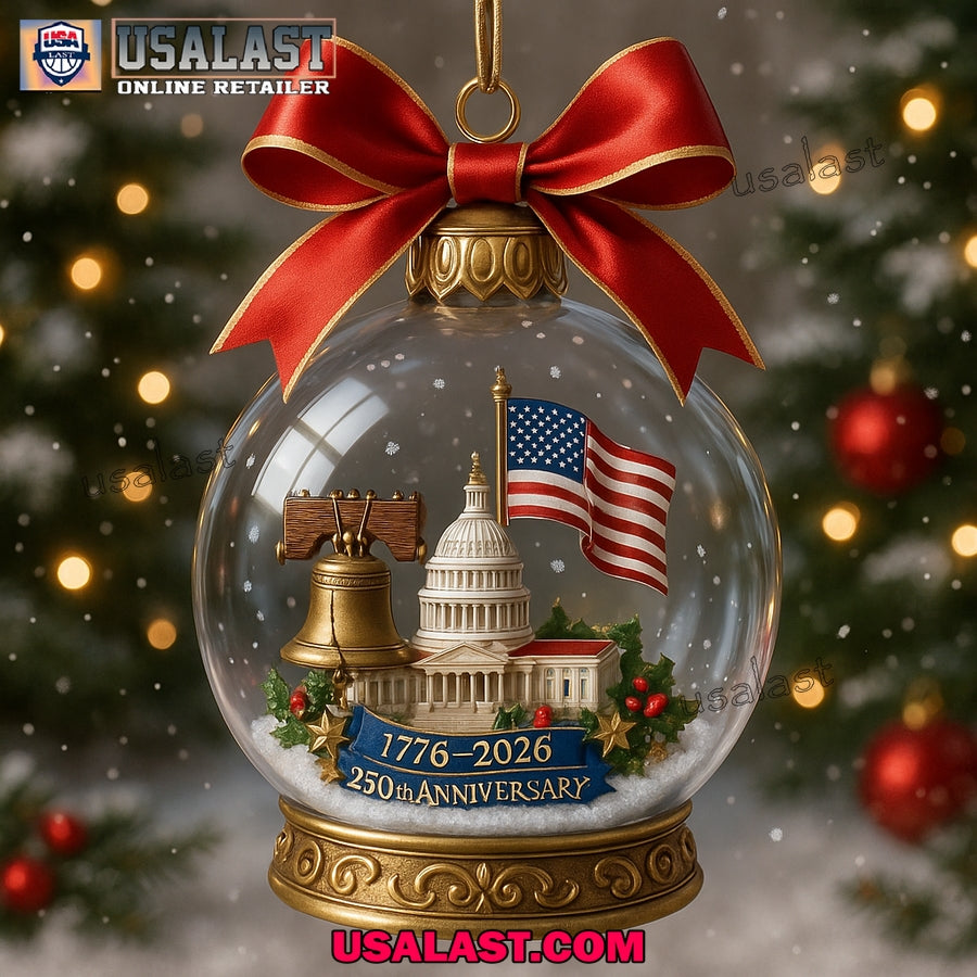 United States 250th Anniversary Christmas Ornament - Adult & Kids T-Shirts, Sweatshirts & Hoodies apparel design preview 1