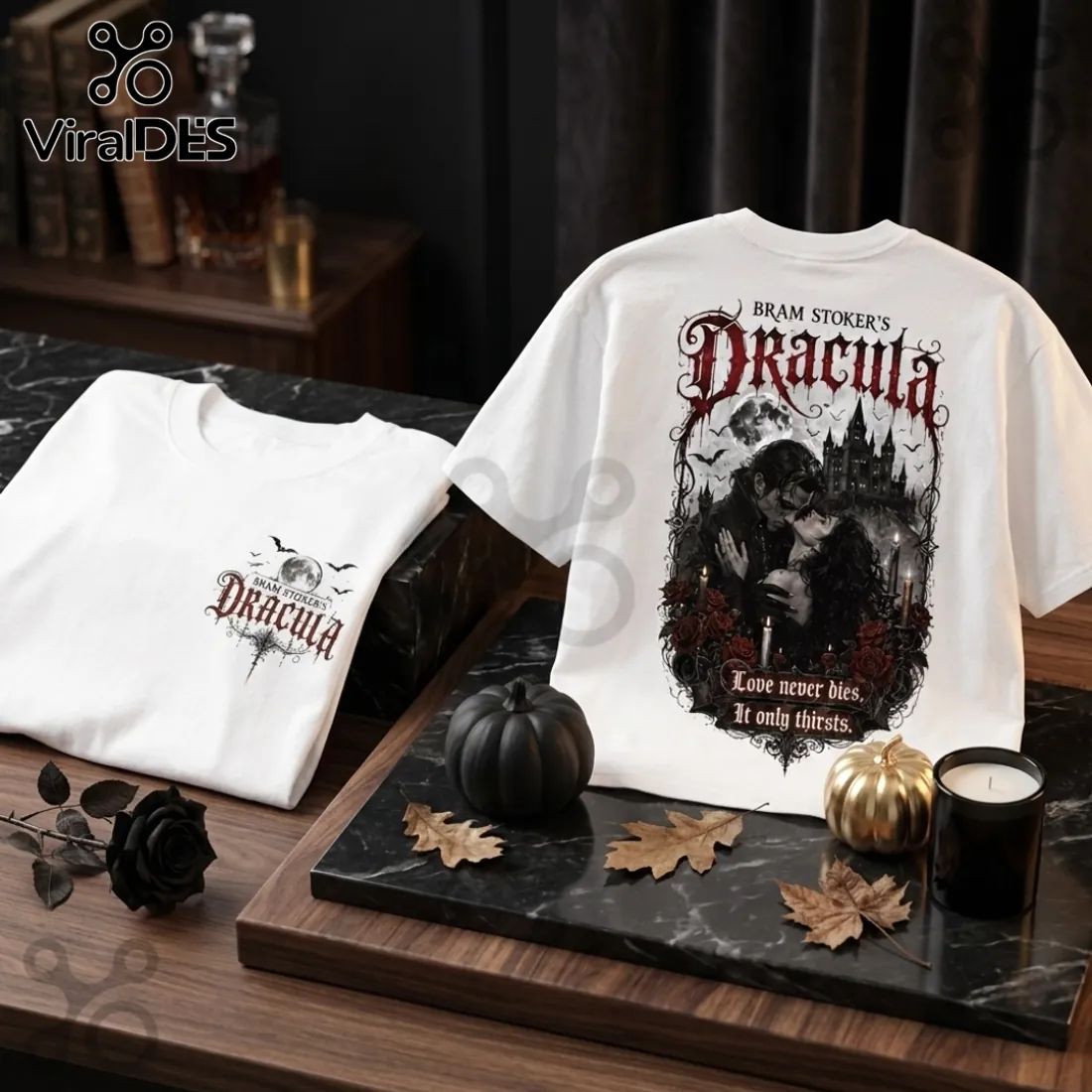 Bram Stoker's Dracula Gothic Romance White - Adult & Kids T-Shirts, Sweatshirts & Hoodies apparel design preview 1
