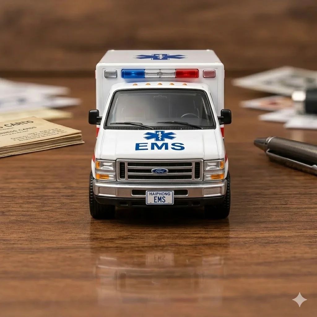 Wheels EMS 60th Anniversary Ambulance Limited Toy - Adult & Kids T-Shirts, Sweatshirts & Hoodies apparel design preview 1