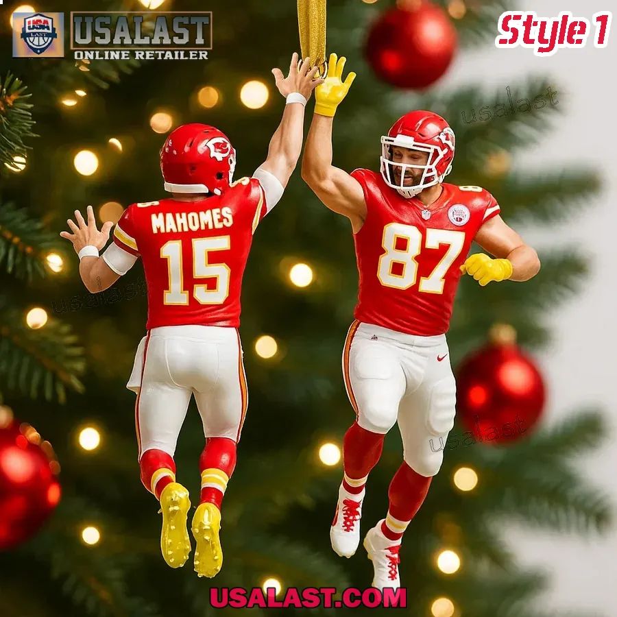 Kansas City Chiefs Victory High-Five Ornament - Adult & Kids T-Shirts, Sweatshirts & Hoodies apparel design preview 1