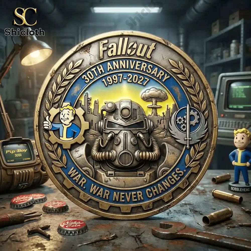 Fallout 30th Anniversary Coin - Adult & Kids T-Shirts, Sweatshirts & Hoodies apparel design preview 1