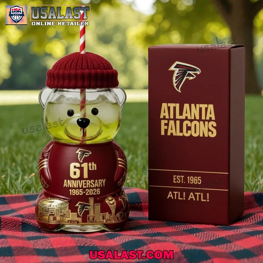 Atlanta Falcons 61st Anniversary Collectible Bear - Adult & Kids T-Shirts, Sweatshirts & Hoodies apparel design preview 1