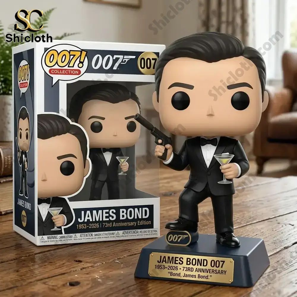 James Bond 007 73 Years Collectible Pop! Figure - Adult & Kids T-Shirts, Sweatshirts & Hoodies apparel design preview 1