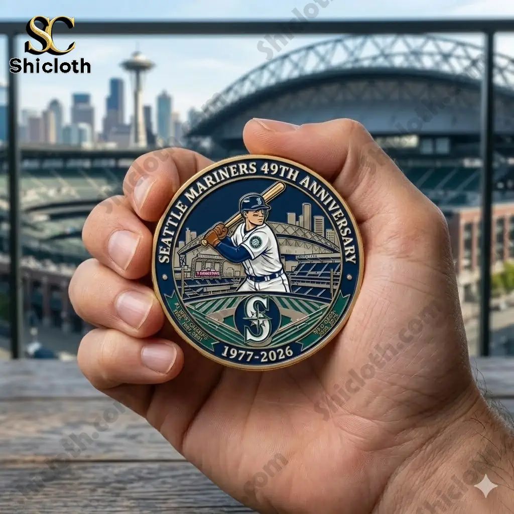 Seattle Mariners 49th Anniversary Commemorative Coin - Adult & Kids T-Shirts, Sweatshirts & Hoodies apparel design preview 1