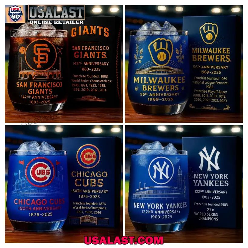 MLB Legends Anniversary Whiskey Glass - Adult & Kids T-Shirts, Sweatshirts & Hoodies apparel design preview 1