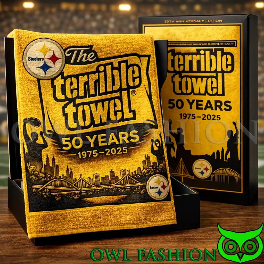 The Terrible Towel 50th Anniversary Collector's - Adult & Kids T-Shirts, Sweatshirts & Hoodies apparel design preview 1