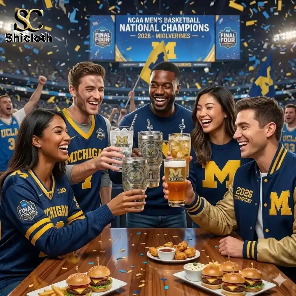 Michigan Wolverines National Champions 2026 With - Adult & Kids T-Shirts, Sweatshirts & Hoodies apparel design preview 1