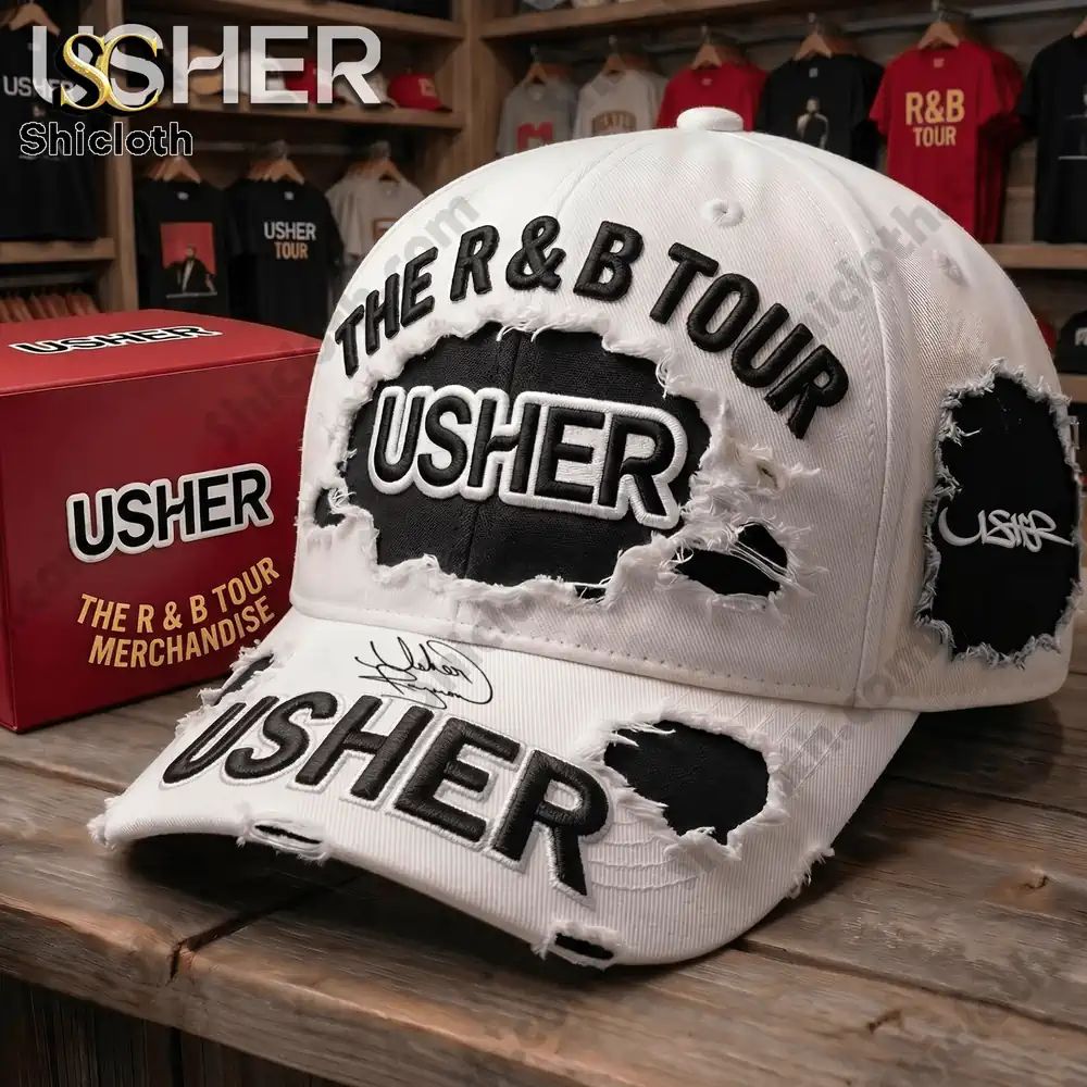 Usher The R&b Tour 2026 Cap Hat - Adult & Kids T-Shirts, Sweatshirts & Hoodies apparel design preview 1