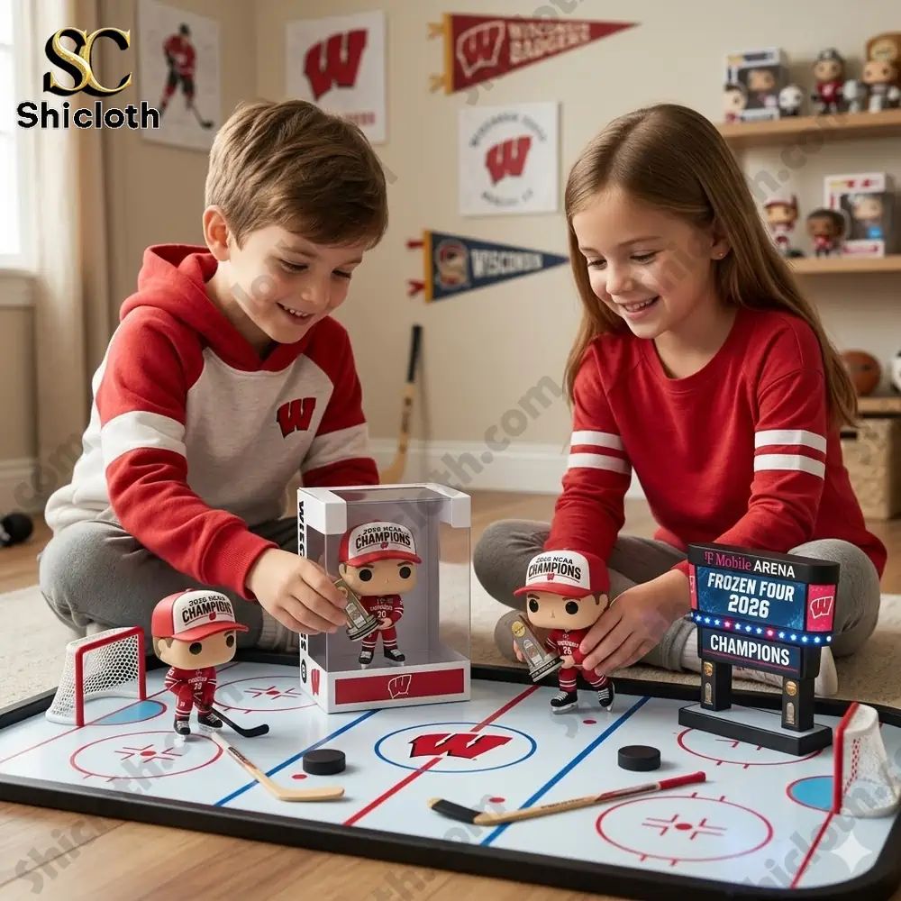 Wisconsin Badgers 2026 NCAA Men's Ice Hockey - Adult & Kids T-Shirts, Sweatshirts & Hoodies apparel design preview 1