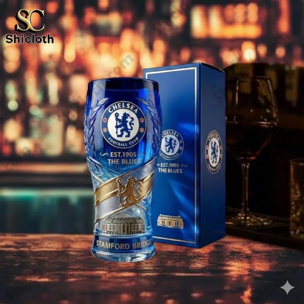 Chelsea The Blues Stamford Bridge Beer Glass - Adult & Kids T-Shirts, Sweatshirts & Hoodies apparel design preview 1