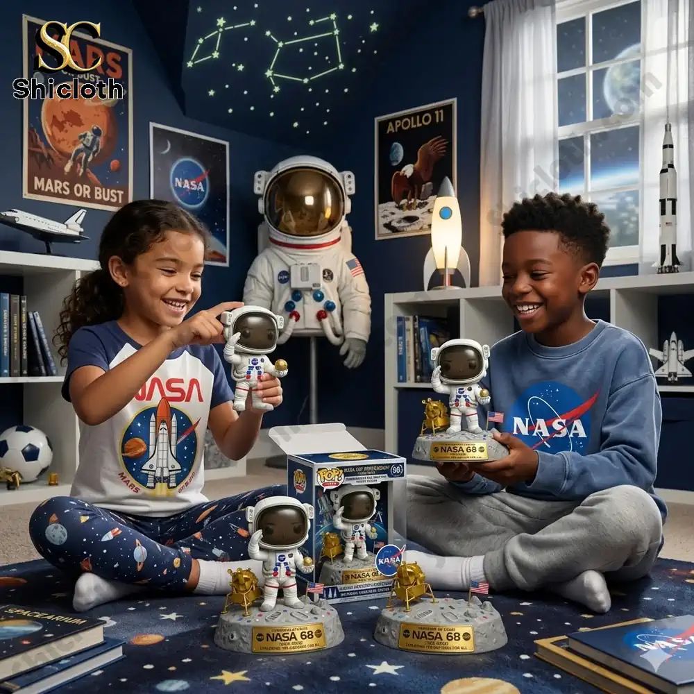 NASA 68th Anniversary Commemorative Astronaut Funko - Adult & Kids T-Shirts, Sweatshirts & Hoodies apparel design preview 1