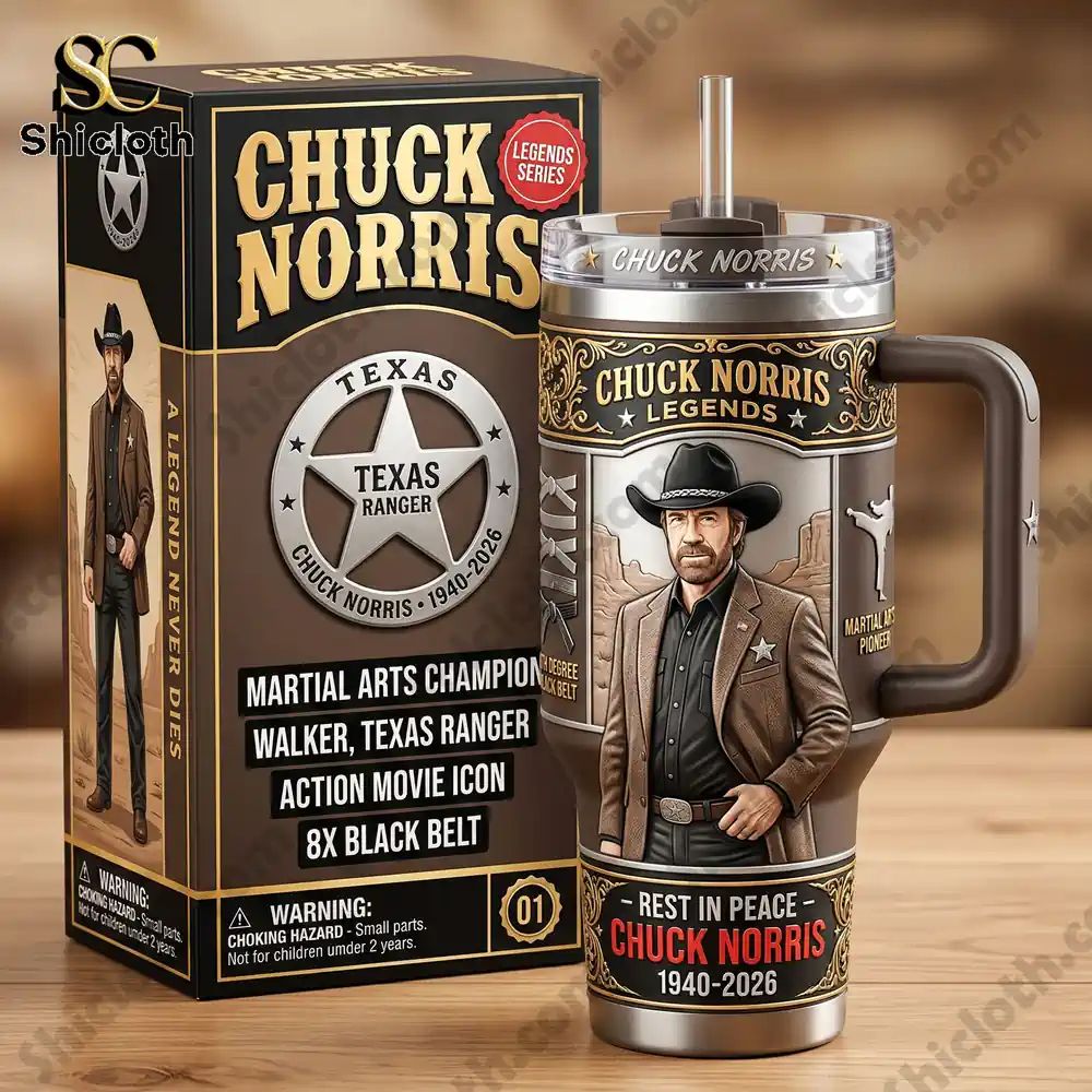 Chuck Norris Legends Series Memorial Stanley Tumbler - Adult & Kids T-Shirts, Sweatshirts & Hoodies apparel design preview 1