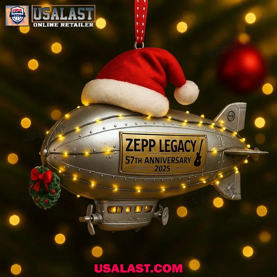 Led Zeppelin 57th Anniversary Christmas Ornament - Adult & Kids T-Shirts, Sweatshirts & Hoodies apparel design preview 1