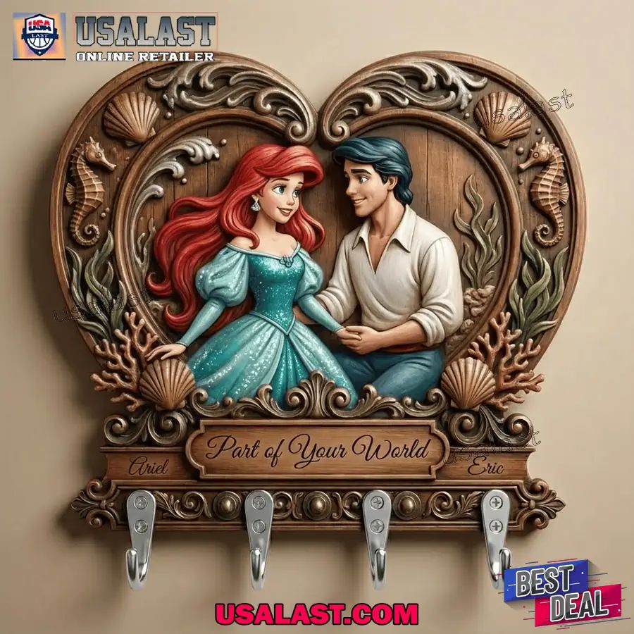 The Little Mermaid Couple Heart Shape Key Holder - Adult & Kids T-Shirts, Sweatshirts & Hoodies apparel design preview 1