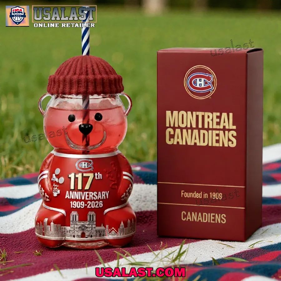 Montreal Canadiens 117th Anniversary Collectible Bear - Adult & Kids T-Shirts, Sweatshirts & Hoodies apparel design preview 1