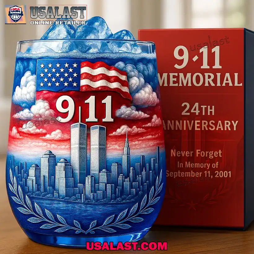 September 11 2001 Memorial Wine Glass - Adult & Kids T-Shirts, Sweatshirts & Hoodies apparel design preview 1