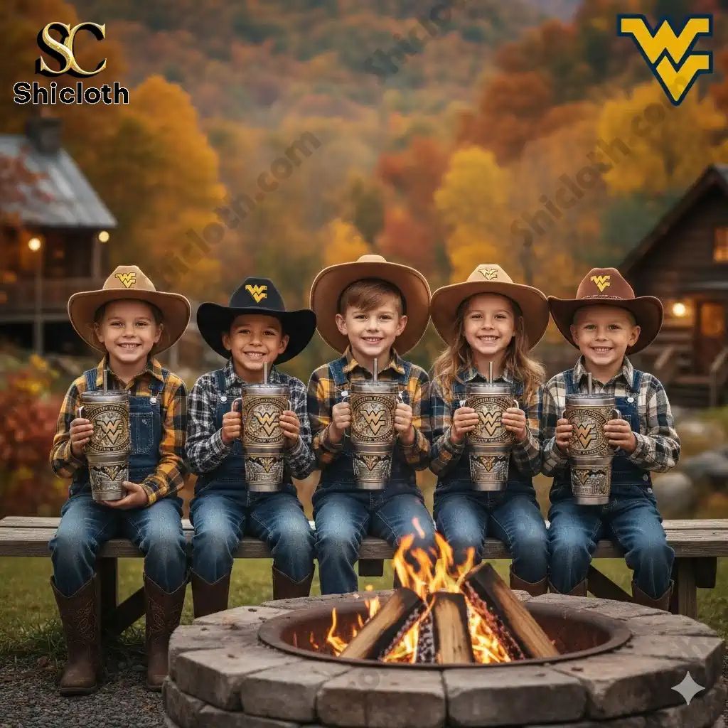 West Virginia Mountaineers 40oz Tumbler With Handle - Adult & Kids T-Shirts, Sweatshirts & Hoodies apparel design preview 1